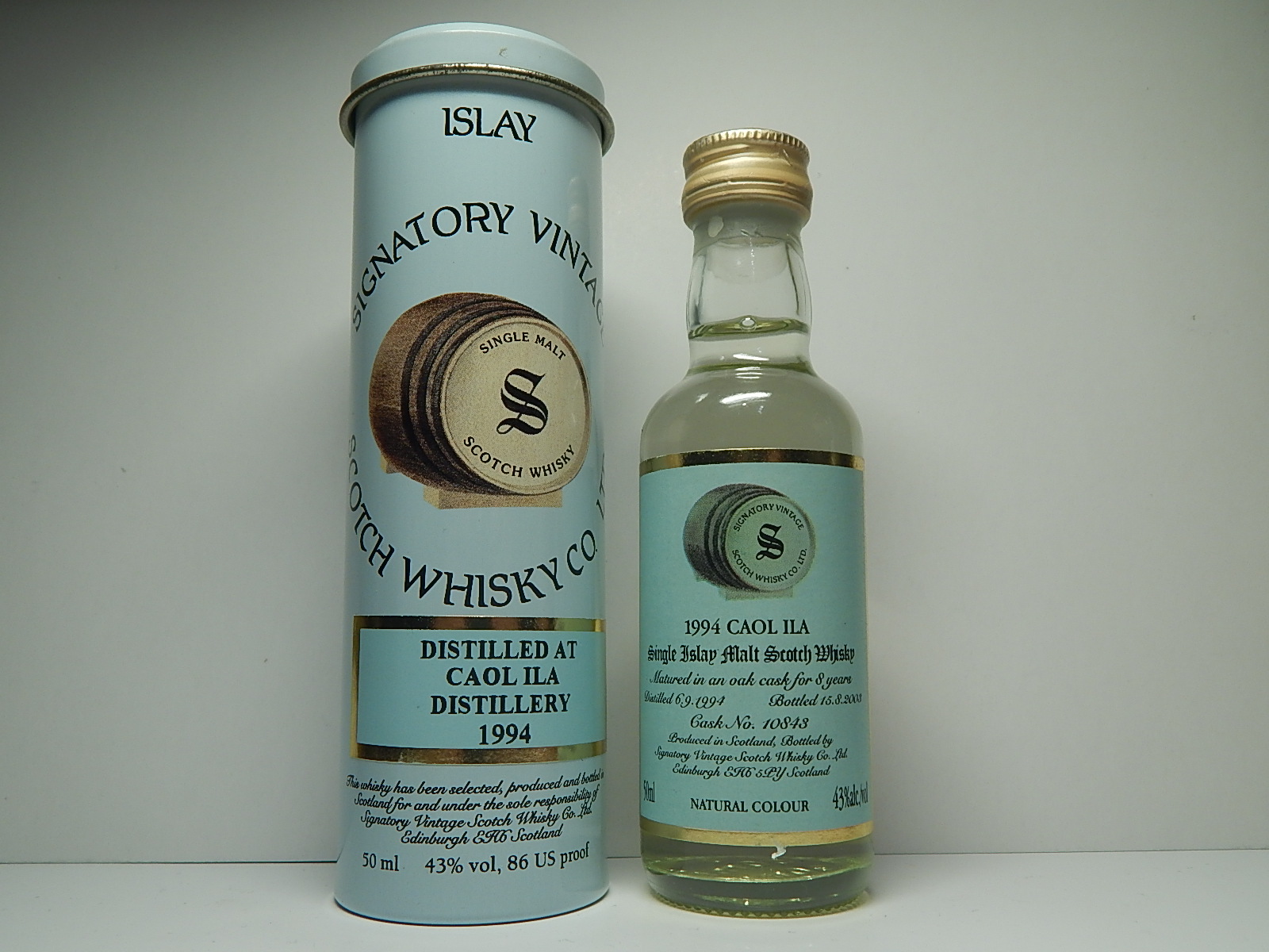 SIMSW 8yo 1994-2003 "Signatory" 50ml 43%alc./vol